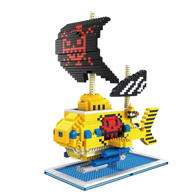 Piratskepp 3D-byggklossar