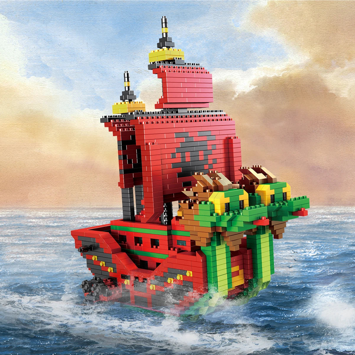 Piratskepp 3D-byggklossar