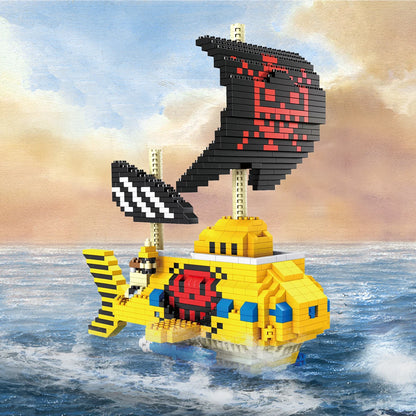 Piratskepp 3D-byggklossar